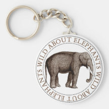 Sauvage au sujet des éléphants porte-clés