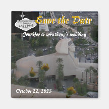 Sauvez épouser de Las Vegas de date Magnets Pour Réfrigérateur