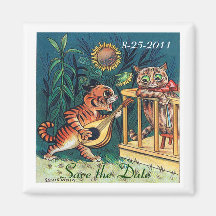 Sauvez épouser drôle de chats de date magnets