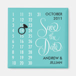 Sauvez la grille de calendrier de diamant de date  aimants