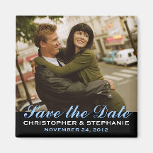Sauvez l'aimant moderne de photo de style de date