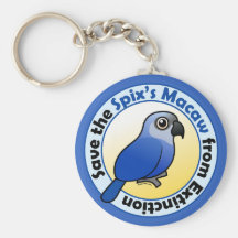 Sauvez l'ara Keychain du Spix Porte-clefs