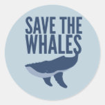 Sauvez l'autocollant de baleines