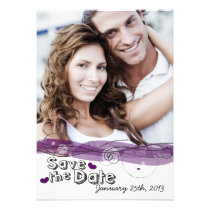 Sauvez le carte photo de date invitations