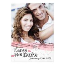 Sauvez le carte photo de date invitations