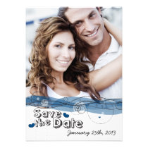 Sauvez le carte photo de date invitations