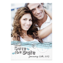 Sauvez le carte photo de date invitations