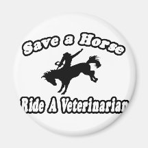 Sauvez le cheval, vétérinaire de tour aimants pour réfrigérateur