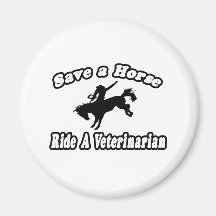 Sauvez le cheval, vétérinaire de tour aimants pour réfrigérateur