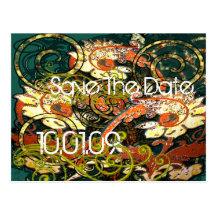 Sauvez le floral de date affligé - cartes postales