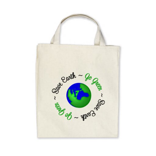 Sauvez le globe de devenez écolo de la terre sacs en toile