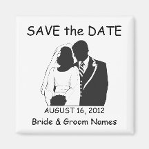 Sauvez le magnet de date épousant des couples Clip Aimants