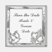 Sauvez le magnet de mariage d'hiver d'argent de da aimants pour réfrigérateur
