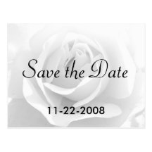 Sauvez le rose blanc de date carte postale