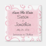 Sauvez le rouleau de rose de date magnets