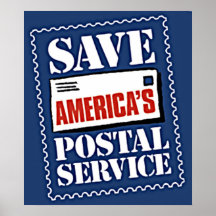Sauvez le service postal de l'Amérique Affiches