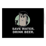 SAUVEZ le T-shirt de BIÈRE de BOISSONS de l'EAU Carte De Vœux