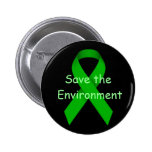 Sauvez l'environnement badges avec agrafe