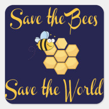 Sauvez les abeilles sauvent le monde autocollant