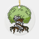 Sauvez les arbres décoration de noël