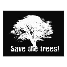Sauvez les arbres photo sur toile