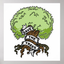 Sauvez les arbres poster