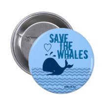 Sauvez les baleines - dans l'environnement conscie pin's avec agrafe