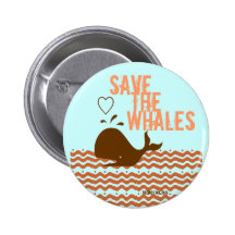 Sauvez les baleines - dans l'environnement conscie pin's