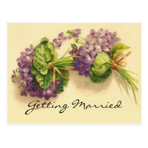 Sauvez les bouquets de violette de date cartes postales