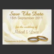 Sauvez les cartes de date - le rose blanc et les a invitations