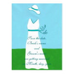 Sauvez les cartes postales de date, robe de mariag