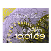 Sauvez les coeurs de jaune de date - cartes postales
