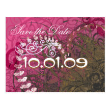 Sauvez les coeurs de Rasberry de date - - Carte Postale