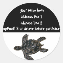 Sauvez les étiquettes de adresse de tortues adhésif