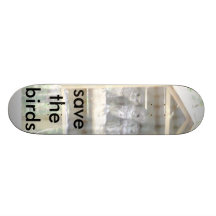 sauvez les oiseaux plateaux de skateboards customisés