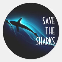 Sauvez les requins autocollants