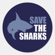 Sauvez les requins, sauvez les ailerons adhésif rond