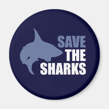 Sauvez les requins, sauvez les ailerons magnets pour réfrigérateur