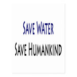 Sauvez l'humanité d'économies de l'eau carte postale