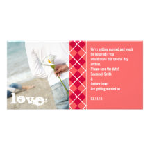 Sauvez l'invitation de Jacquard de date Photocartes Personnalisées