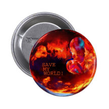 Sauvez mon monde badge avec épingle