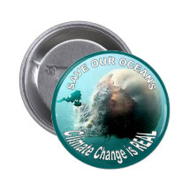 Sauvez nos océans - bouton pin's avec agrafe