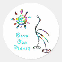Sauvez notre planète adhésif
