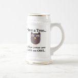 sauvez un chiffon d'arbre vous âne avec un hibou tasse