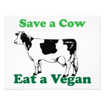 Sauvez une vache carton d'invitation