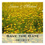 Save the Date Blooming Flowers Purple Announcement