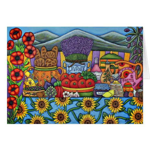 Saveurs de carte de voeux de la Provence par Lisa 