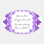 Savon floral vintage d'art ou étiquettes de mise e autocollants ovales
