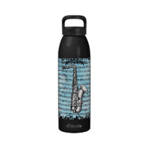 Saxaphone vintage bouteille d'eau