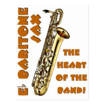 Saxo de baryton carte postale